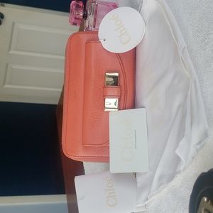 Chloe zippy wallet dessus style leather.